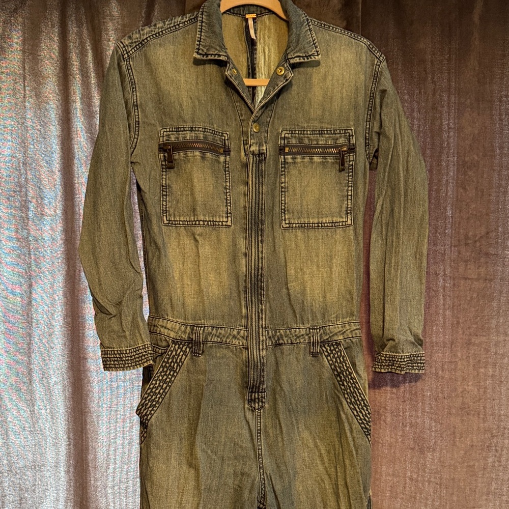 Free People Denim Jumpsuit!